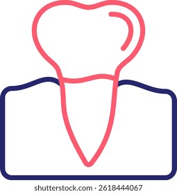 Premolar Icon Color Vector Illustration
