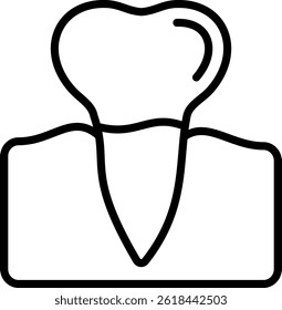 Premolar Icon Line Vector Illustration
