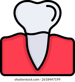 Premolar Icon Lineal Color Vector Illustration