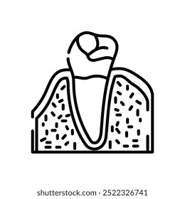 Premolar Outline Icon, Vector illustration