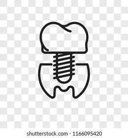 Premolar vector icon isolated on transparent background, Premolar logo concept