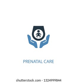 Prenatal care concept 2 colored icon. Simple blue element illustration. Prenatal care concept symbol design. Can be used for web and mobile UI/UX