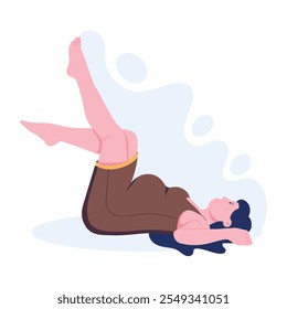 Ilustración de ejercicio prenatal en estilo plano