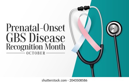 Prenatal Onset GBS Disease recognition month is observed every year in October, Vector illustration