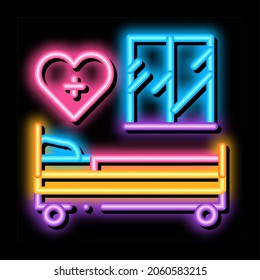 Prenatal Ward Maternity Hospital Neon Light Sign Vector. Glowing Bright Icon Prenatal Ward Maternity Hospital Sign. Transparent Symbol Illustration