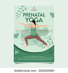 Prenatal Yoga Flyer Template, Full Vector