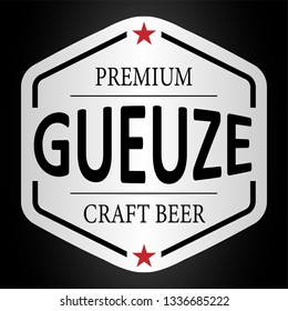 prenium gueuze craft beer lable web badge icon