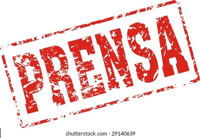 prensa Grungy ink stamp, vector format very easy to edit