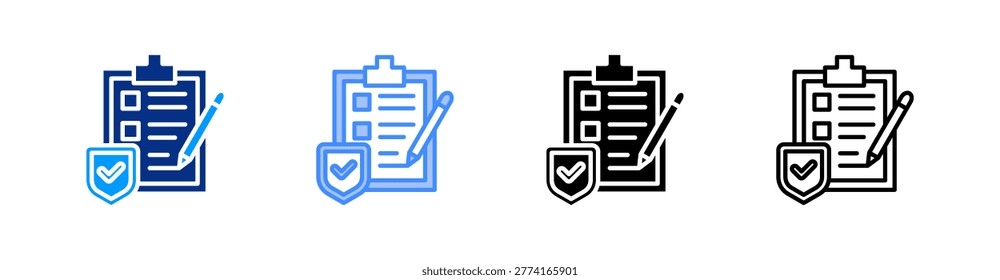 Prenuptial Agreement Multiple Style Icon Set Vector
