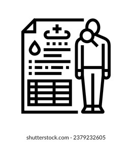 vector de icono de línea preoperatoria cirujana. signo de cirujano preoperatorio. símbolo de contorno aislado ilustración negra