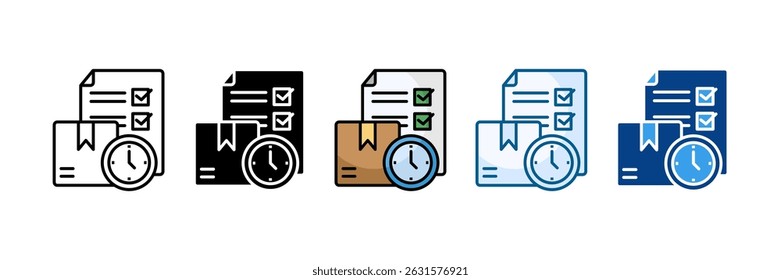 Conjunto de Ícones de Demanda de Pré-Ordem Coleção de Vários Estilos
