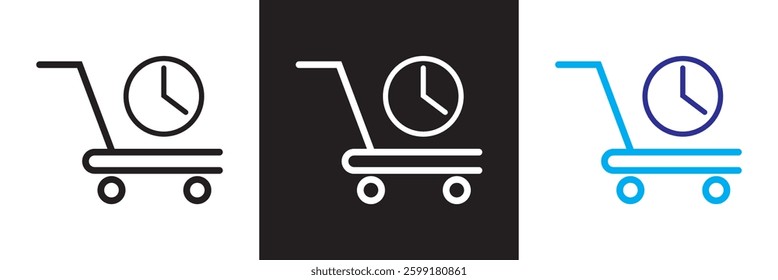 Pre-order icon.  Vector illustration. isolated on white and black background. EPS 10