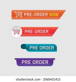 Pre-order label and sticker design template