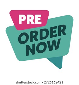 Jetzt vorbereiten Label Tag Element Promotion Flat Color Vektor Illustration Template Design