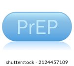Prep medical pill vector cartoon on white background
