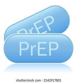 Prep pills vector icon, hiv treatment medication on white background