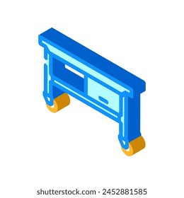 Vector de ícono isométrico de equipo de restaurante de mesa de preparación. símbolo aislado ilustración