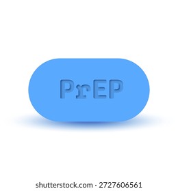 ProEp Tablette. Blaue Pille zur Vorbeugung vor der Exposition entwickelt, um HIV-Epidemie zu verhindern. Typische PrEP-Pille
