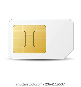 Prepaid And Postpaid SIM Card 4G Icon, Glossy And Shiny Realistic Mobile Phone SIM Card Vector, Subscriber Identity Module Design In 3D Style Isolated, Nano Chip For Smartphone On White Background