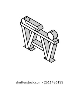 preparation for gluing wallpaper isometric icon vector. preparation for gluing wallpaper sign. isolated symbol illustration
