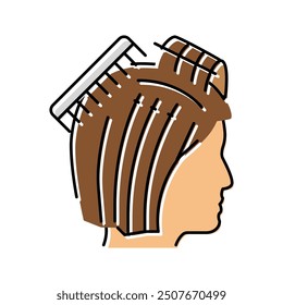 preparation for hairdressing color icon vector. preparation for hairdressing sign. isolated symbol illustration