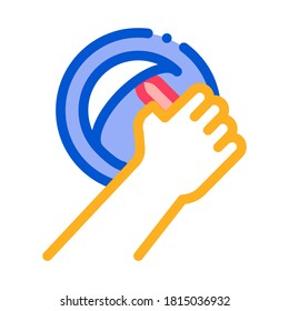 preparation of hole for lamp icon vector. preparation of hole for lamp sign. isolated contour symbol illustration