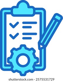 Preparation Icon Blue Color Vector Illustration