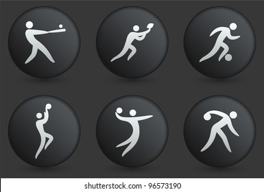 Preparation Icons on Black Internet Button Collection Original Illustration