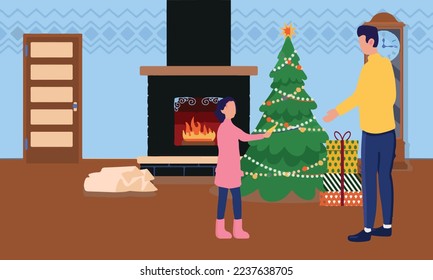 Preparation for New Year's Eve celebration at home. christmas tree christmas tree ornament