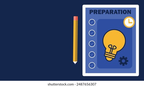 Concepto de planificación de preparación Vector Anuncio diseño ilustración póster