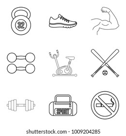Preparation process icons set. Outline set of 9 preparation process vector icons for web isolated on white background