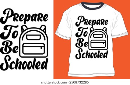 prepare-se para ser educado, Escola , design de camiseta, Retro 100 Dias, engraçado 100 Dias de Escola, vetor imprimível