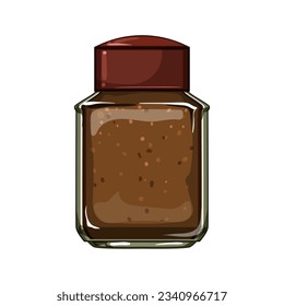 prepare coffee soluble cartoon. plant jar, production cafe, delicious scoop prepare coffee soluble sign. isolated symbol vector illustration