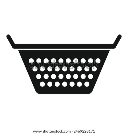 Prepare colander drain icon simple vector. Cooking accessory. Water element