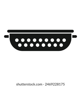 Prepare colander icon simple vector. Sieve metal. Dish tool empty