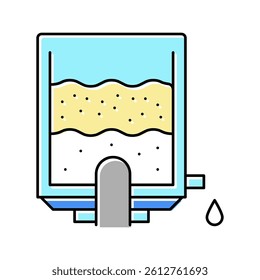 prepare concentration cheese color icon vector. prepare concentration cheese sign. isolated symbol illustration