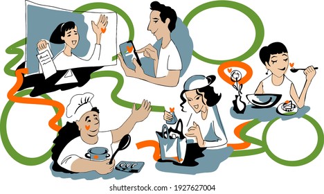 Prepare food according to your recipe in the restaurant and deliver it to you.