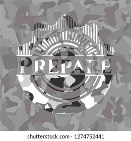 Prepare on grey camouflaged pattern