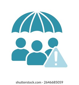 Prepare Team dual tone blue color, mini illustration icon. use for modern concept, print, UI, UX kit, web and app development. Vector related to risk management, business, finance.