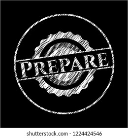 Prepare written with chalkboard texture