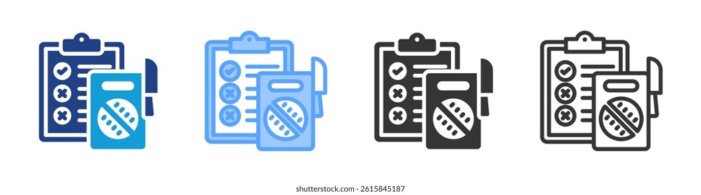 Prepared Meals icon set multiple style collection