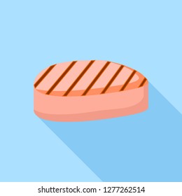 Prepared meat piece icon. Flat illustration of prepared meat piece vector icon for web design