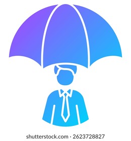 Preparedness icon represented by Preparedness symbol gradient style.