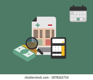 preparing accounting report or financial statement within deadline vector 