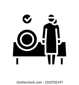 preparing meals babysitter glyph icon vector. preparing meals babysitter sign. isolated contour symbol black illustration