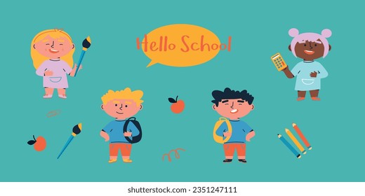 Preparing for school. Education. Buying fresh school supplies, studying up, packing. Scenes from school