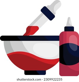 Preparing topping and Icing for Cake concept, Cookies Decoration item vector color icon design, Bakery and Baked Good symbol, Culinary and Kitchen Education sign, Recipe development stock illustration