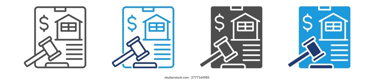 prepayment penalty icon set multiple style