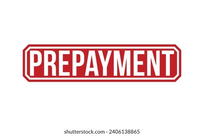 Prepayment stamp red rubber stamp on white background. Prepayment stamp sign. Prepayment stamp.