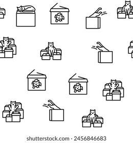 preposition english language vector seamless pattern thin line illustration